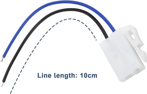 SING F LTD 2Pcs Electric Cooling Fan 2-Terminal Pigtail Plug Connector for Automotive Cooling Fans 18AWG Wire Harness in Kuwait