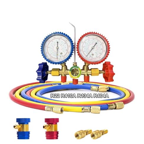 1 قطعة مجموعة قياس مشعب التبريد التشخيص تكييف الهواء أداة هوك خرطوم ل R410A R22 R404A R134A شحن المبردات (مجموعة C) in Kuwait
