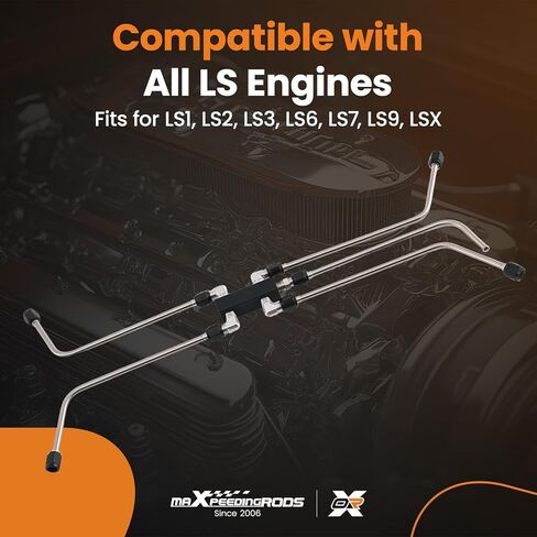 maXpeedingrods LS Coolant Crossover Steam Vent Kit, AN4 Fuel Brake Line LS Stainless Steam Port Kit for LS1 LS2 LS3 LS6 LS7 LS9 LSX in Kuwait