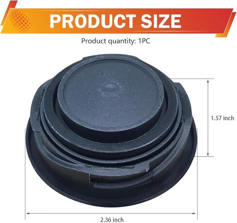 1 PC Oil Filler Cap Cover, 2.36" x 1.57" Leak-proof Engine Oil Filler Port Covers, Auto Fuel Tank Seal Accessories, Repalcement OEM3 06K103485A, Compatible with VW Audi (Black) in Kuwait