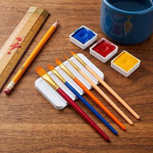 4 Pcs Paint Brush Rest,Silicone Watercolor Brush Holder, Display Stand Paint Brushes Holder for Artist and Hobbyist in Kuwait