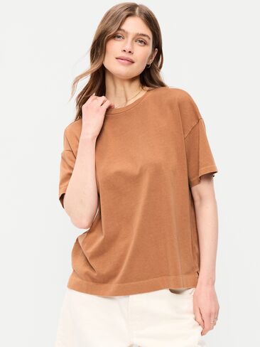 Old Navy Vintage Crew-Neck T-Shirt - Soft Bronze in Kuwait