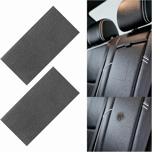 2PCS 8×4 Inch PU Leather Patch for Car Seat Repair,Self-Adhesive Leather Repair Patch Tape Vinyl Repairs Kit,Portable Car Leathers Repairs Kit for Cars Upholstery Seat,Furniture in Saudi Arabia