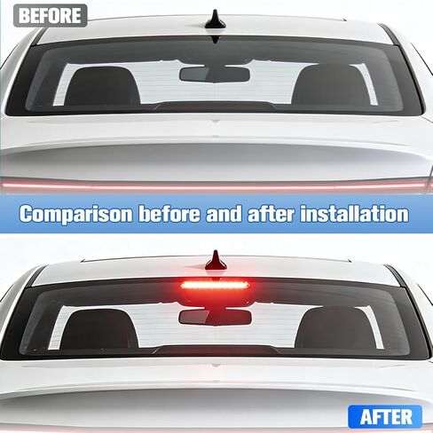 Car Third Brake Light Strip, 24 LED DC12V High Mount Waterproof Vehicle Brake Tailgate Lamp Strip Bar, Automotive Rear Warning Signal Stop Light, Universal for Sedan RV Truck in Kuwait