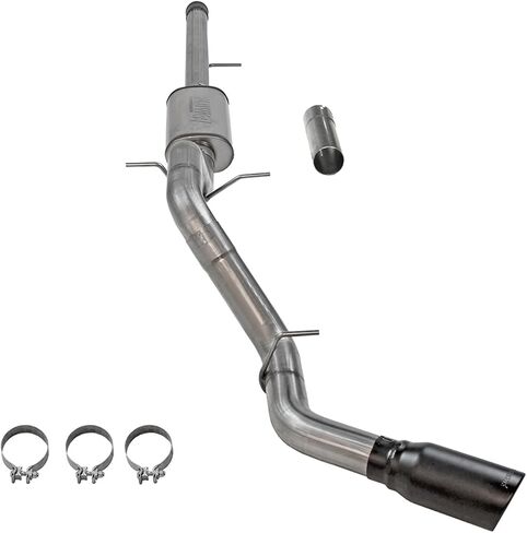 طقم عادم Flowmaster 717885 FlowFX Cat-Back 3.5 بوصة من الفولاذ المقاوم للصدأ 5 بوصة معطف سيراميك أسود طرف غير قابل للصدأ متوافق مع 2011-2018 Chevy Silverado GMC Sierra 1500 6.2L 2/4WD جميع قواعد العجلات in Kuwait