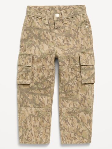 Old Navy Baggy Barrel-Leg Cargo Jeans for Toddler Boys - Green Tree Camo in Kuwait