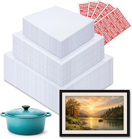 30 Pack Extra Large Moving Foam Pouches Cushion Foam Wrap Pouches with Fragile Stickers for Moving, Packaging, Storage for Large Dishes Photo Frame (24x32'',22x26'',20x20'') in Kuwait