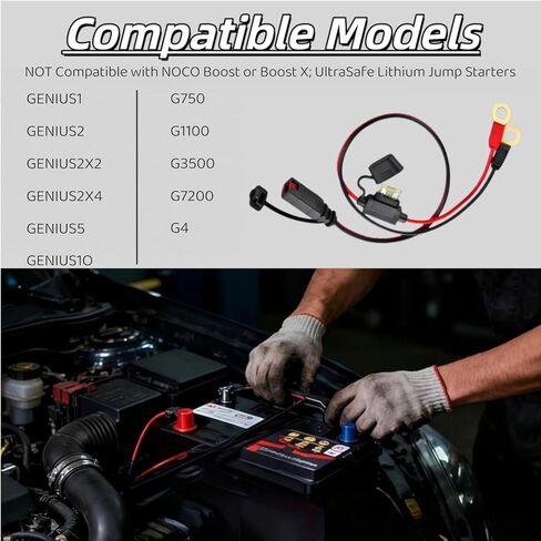 2-Pack GC002 X-Connect M6 (1/4in) XL طرفية العيينة متوافقة مع ملحقات شاحن بطارية NOCO GENIUS1,GENIUS2 in Kuwait