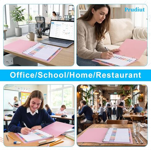 Prudiut Monthly Dividers for 3 Ring Binder, 3 Sets 12 Tab Binder Dividers with Tabs - White Paper and Multicolor Preprinted Month Tabs for Organizing Documents at Office, School, Home (8.5 x 11 Inch) in Kuwait