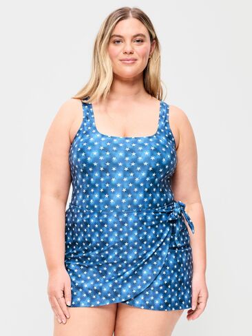 فستان سباحة برباط جانبي غير لامع من Old Navy - نجوم in Kuwait