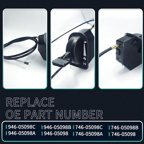 مجموعة كابل خنق MOMYCAT 946-05098C - متوافقة مع Cub Cadet XT1 XT2 LT46 LT50 GT50 GT54، Craftsman T240 T260، MTD - يستبدل 946-05098A 946-05098B 746-05098A in Kuwait