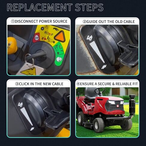 مجموعة كابل خنق MOMYCAT 946-05098C - متوافقة مع Cub Cadet XT1 XT2 LT46 LT50 GT50 GT54، Craftsman T240 T260، MTD - يستبدل 946-05098A 946-05098B 746-05098A in Kuwait