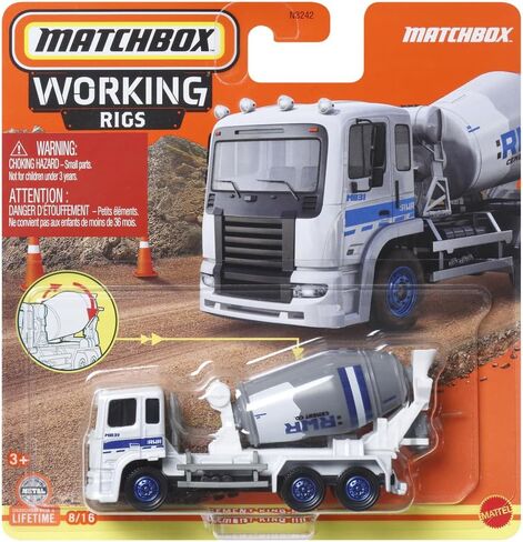 منصات العمل MBX Matchbox Cement King HD (أبيض/رمادي) 8/16 in Kuwait