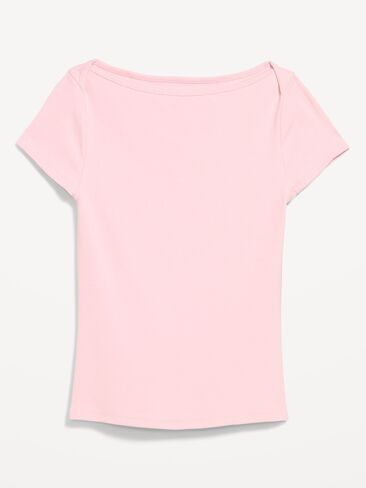 Old Navy Snug Boatneck T-Shirt - Blush On You in Kuwait