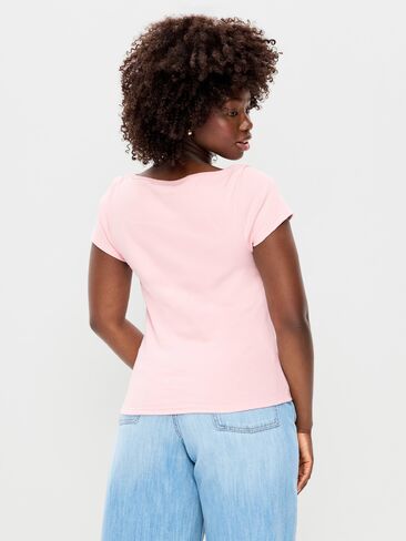 Old Navy Snug Boatneck T-Shirt - Blush On You in Kuwait