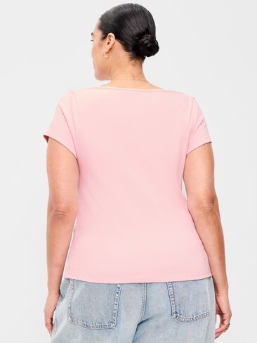 Old Navy Snug Boatneck T-Shirt - Blush On You in Kuwait