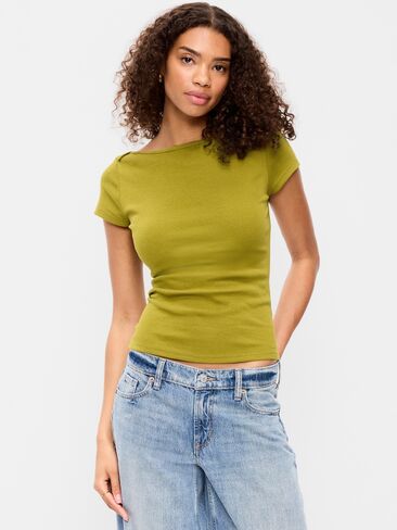 Old Navy Snug Boatneck T-Shirt - Mysterious Fern in Kuwait
