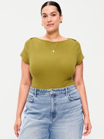 Old Navy Snug Boatneck T-Shirt - Mysterious Fern in Kuwait