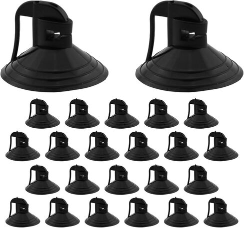 MEETOOT 24-Pack Car Window Sunshade Suction Cups - For Cars, Windshields, Kitchen, Bathroom (Black) in Kuwait