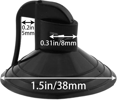 MEETOOT 24-Pack Car Window Sunshade Suction Cups - For Cars, Windshields, Kitchen, Bathroom (Black) in Kuwait