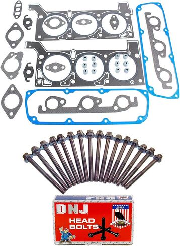 DNJ HGB11351 Cylinder Head Gasket set with Head Bolt Kit For 1997-2000 Chrysler Intrepid 3.3L 3301cc 201cid V6 OHV in Kuwait