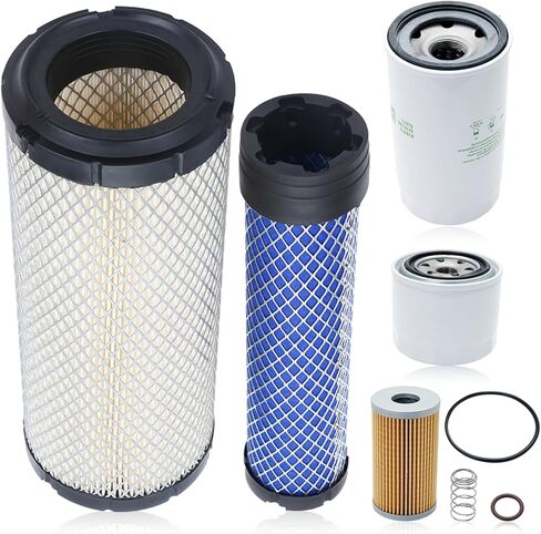 TA040-93220 Air Filter with Hydraulic Filter HH164-32430 Oil Filter for Kubota L3010 L3130 L3410 L3430 HST Tractors Replace TA040-93220, TA040-93230, HH164-32430, HHTA0-37710, 15521-43160 in Kuwait