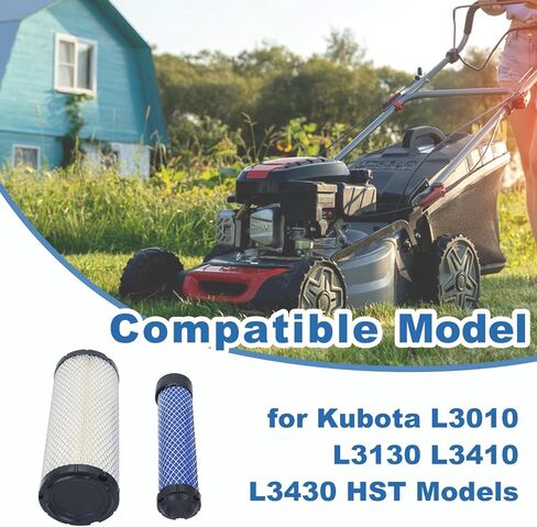 TA040-93220 Air Filter with Hydraulic Filter HH164-32430 Oil Filter for Kubota L3010 L3130 L3410 L3430 HST Tractors Replace TA040-93220, TA040-93230, HH164-32430, HHTA0-37710, 15521-43160 in Kuwait