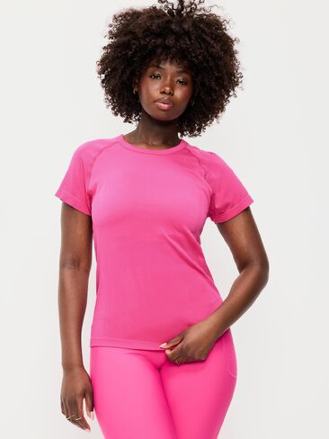 Old Navy Fluid Seamless Fitted T-Shirt - Dragonfruit in Kuwait