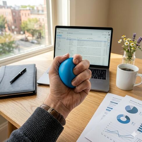 8 Pack Squishy Stress Balls 2 Inch — Squeeze Ball, Soft TPR + EVA, Fast Rising, Non Sticky, Tear Resistant, Durable Hand Grip, Desk Fidget — Reusable Sensory Fidgets for Office, Home and Travel in Kuwait