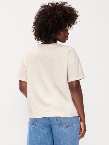 Old Navy Vintage Crew-Neck T-Shirt - Oatmeal Heather in Kuwait
