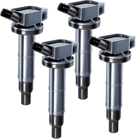 4PCS Ignition Coil Pack Compatible with Toyota 2.4L Camry Matrix RAV4 Solara Highlander Scion TC xB HS250h 2001 2002 2003 2004 2005 2006 2007 2008 2009 2010, UF333 C1330 90919-02244 in Kuwait