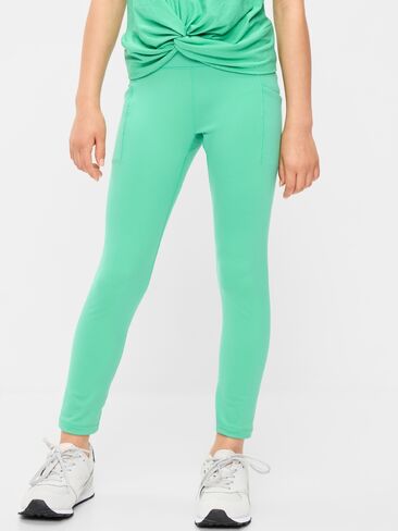 Old Navy High-Waisted StudioSmooth 7/8 Leggings for Girls - Chrysolite in Kuwait