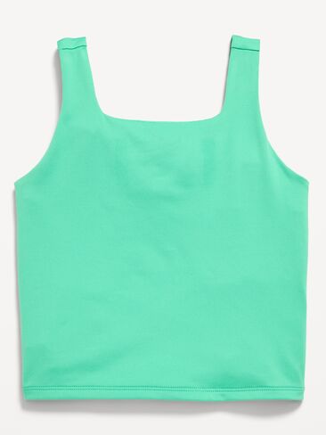 Old Navy StudioSmooth Longline Sports Bra for Girls - Chrysolite in Kuwait
