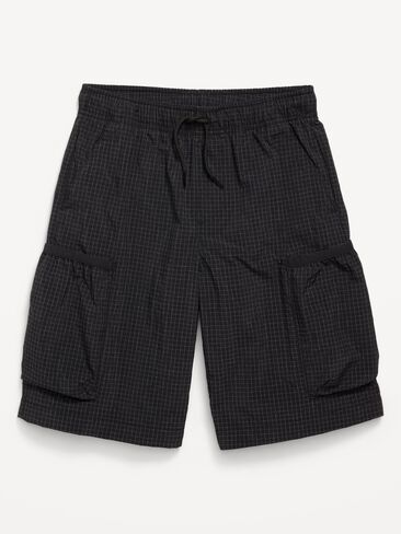 Old Navy Below Knee Super Baggy Ripstop Cargo Shorts for Boys - Black Jack in Kuwait