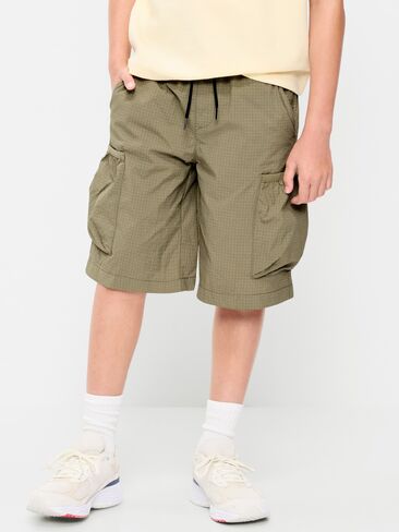 Old Navy Below Knee Super Baggy Ripstop Cargo Shorts for Boys - Olive in Kuwait