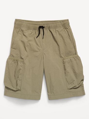 Old Navy Below Knee Super Baggy Ripstop Cargo Shorts for Boys - Olive in Kuwait