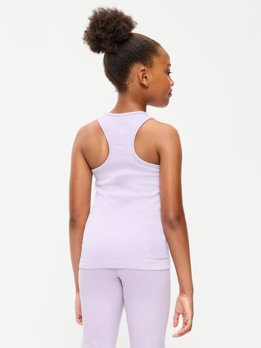 Old Navy Fitted Seamless Ribbed Racerback Performance Top for Girls - Dusky Lavender in Kuwait