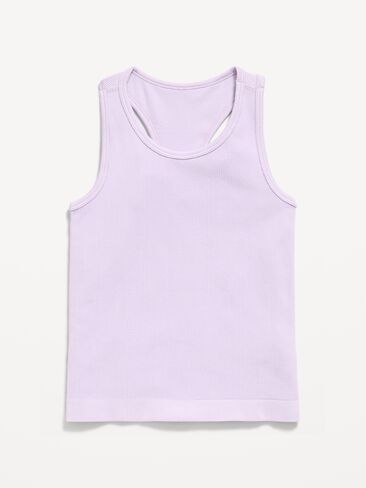 Old Navy Fitted Seamless Ribbed Racerback Performance Top for Girls - Dusky Lavender in Kuwait