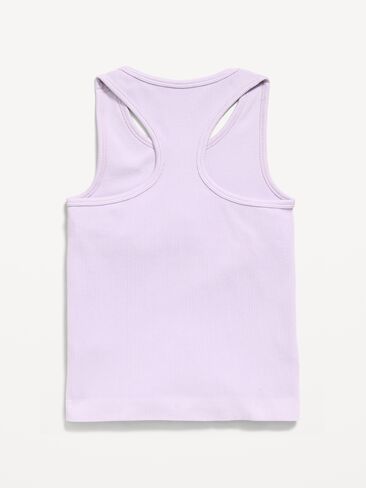 Old Navy Fitted Seamless Ribbed Racerback Performance Top for Girls - Dusky Lavender in Kuwait