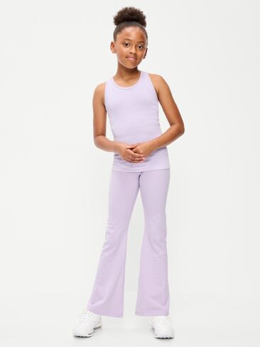 Old Navy Fitted Seamless Ribbed Racerback Performance Top for Girls - Dusky Lavender in Kuwait
