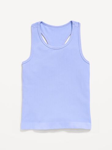 Old Navy Fitted Seamless Ribbed Racerback Performance Top for Girls - P SEAMLESS RIB:FLAXFLOR in Kuwait