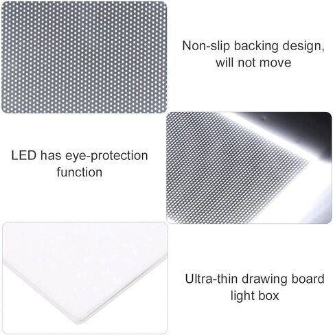 Msiud لوحة إضاءة LED، A6 وظيفة تتبع صندوق محمول، سطوع قابل للتعديل، تتبع الوجه، كتاب لوحي، نسخة لوحة طلاء، رسم رسم، قوة فنية، نقل تدفق الرسوم المتحركة، استنسل in Kuwait