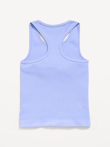 Old Navy Fitted Seamless Ribbed Racerback Performance Top for Girls - P SEAMLESS RIB:FLAXFLOR in Kuwait