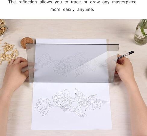 Optical Drawing Board & Tracing Projector, 2-Sided Projection Board for Drawing on Canvas, Paper - Easy Use Tracing Projector with Phone Holder for Beginners, Artists in Low-Light Environment in Kuwait