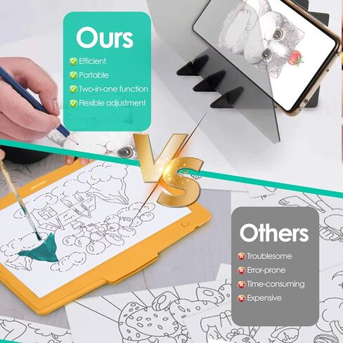 Optical Drawing Board & Tracing Projector, 2-Sided Projection Board for Drawing on Canvas, Paper - Easy Use Tracing Projector with Phone Holder for Beginners, Artists in Low-Light Environment in Kuwait