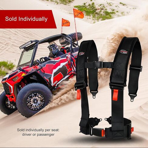 حزام أمان TUSK 4 نقاط 3 بوصة على شكل حرف H من جانب الركاب متوافق مع Polaris RZR XP/XP4 1000 2014-2026/Pro XP/4 2020-2026 Kawasaki KRX/KRX4 1000 2020-2026 in Kuwait