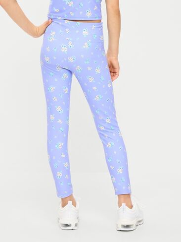 Old Navy High-Waisted PowerSoft 7/8 Leggings for Girls - Multi Floral in Kuwait
