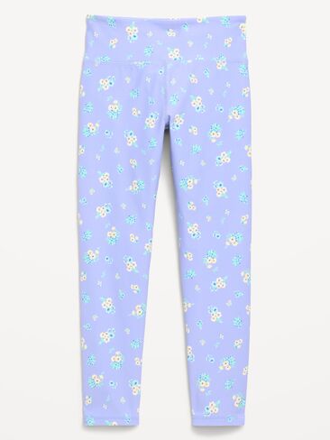 Old Navy High-Waisted PowerSoft 7/8 Leggings for Girls - Multi Floral in Kuwait