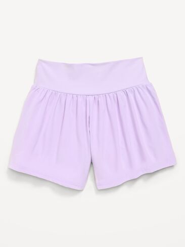 Old Navy High-Waisted StretchTech Performance Shorts for Girls - Dusky Lavender in Kuwait