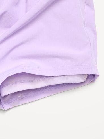 Old Navy High-Waisted StretchTech Performance Shorts for Girls - Dusky Lavender in Kuwait